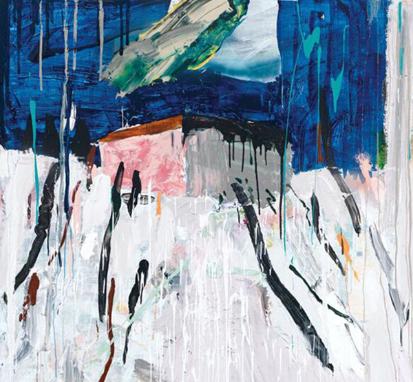 荒林窺測，2014，布上丙烯圖／仇曉飛，佩斯北京提供
