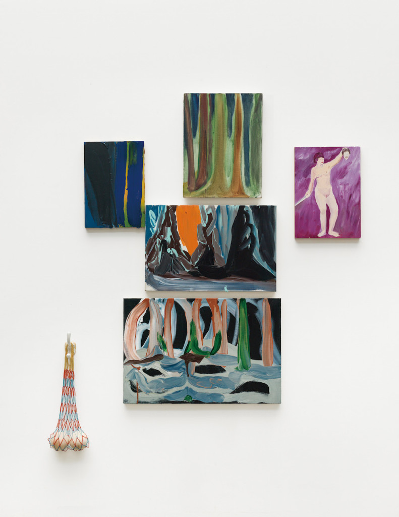 女盜，2013-2015，木板，亞麻布，丙烯及油畫，舊白瓷掛鉤，塑料網兜，木球圖／仇曉飛，佩斯北京提供