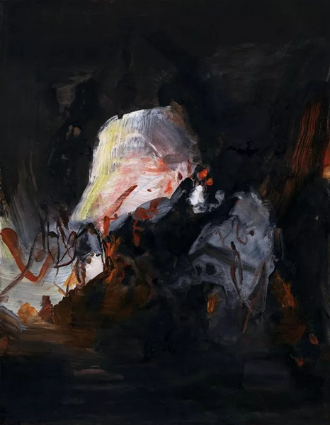 朱德群 構圖 65×50cm 紙本 水彩 1976年
