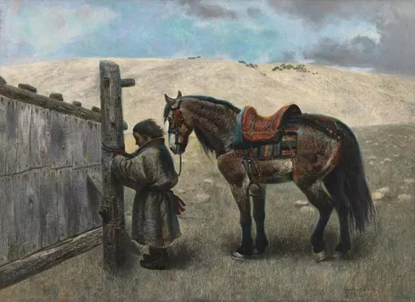 羅中立?阿壩風情 79×107cm 布面油畫 1987年
