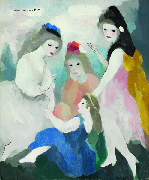 瑪麗·羅蘭珊《城堡里的孩子》 1930年 油彩 畫布 65.7x54.5 cm