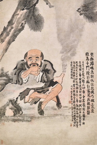 齊白石《李鐵拐》 1918 設色 紙本 鏡框 107x72 cm