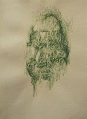 肖像NO.1，繪畫， 素描， 262x195mm，1997