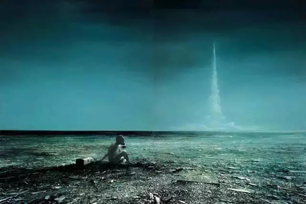 賈藹力《無名日2》（兩聯作） 267 x 400 cm  布面油畫  2007  成交價：930萬元  上海佳士得2015春拍